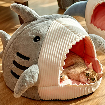 Enclosed Warm Cave Bed for Cats & Small Pets