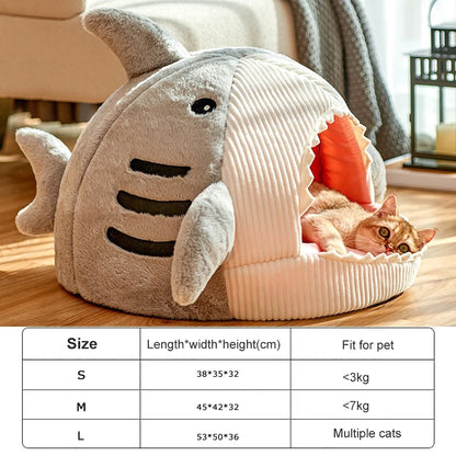 Enclosed Warm Cave Bed for Cats & Small Pets