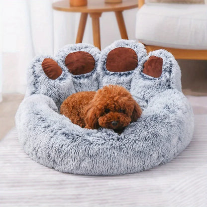 Soft Bear Paw Dog & Cat Bed for Cozy Sleeping