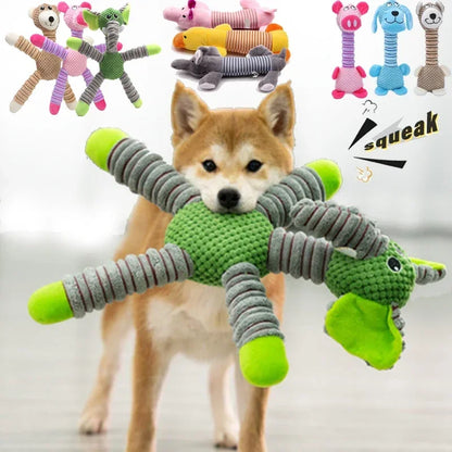 Indestructible Squeaky Plush Chew Toy for Large Dogs