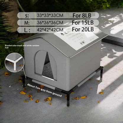 Waterproof Warm Outdoor Cave Bed for Small Dogs