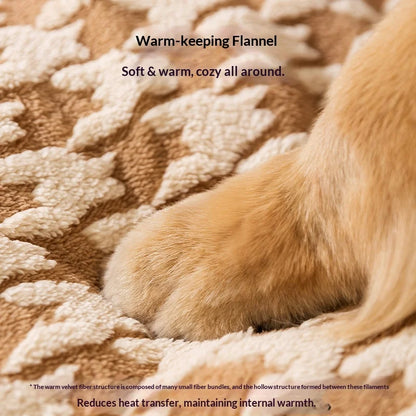 Warm Quilted Winter Den Bed for Large Dogs