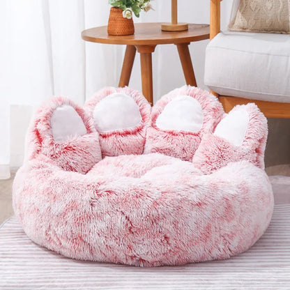 Soft Bear Paw Dog & Cat Bed for Cozy Sleeping