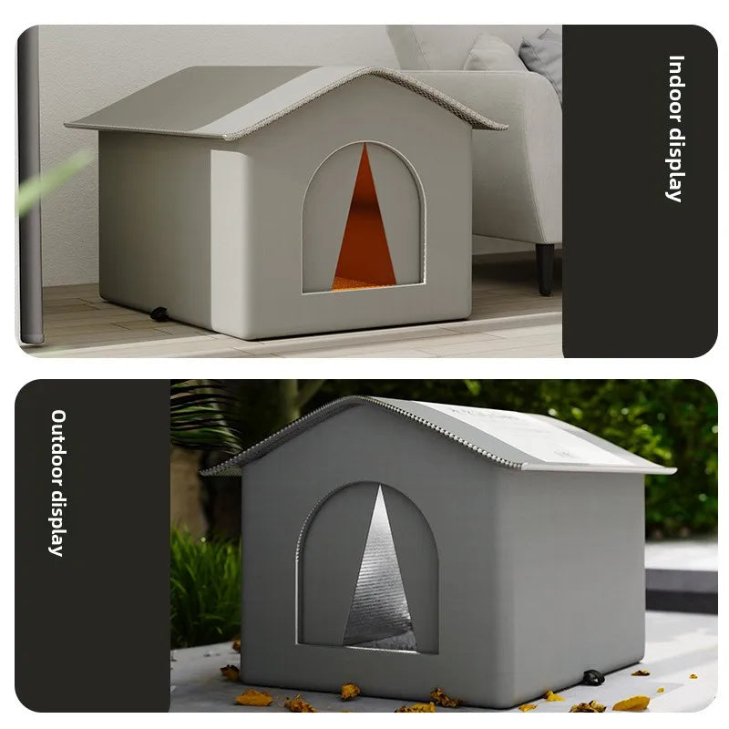 Waterproof Warm Outdoor Cave Bed for Small Dogs