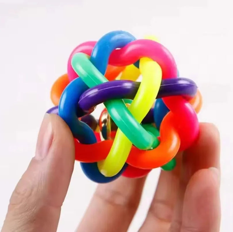 Colorful Interactive Bell Ball Toy for Dogs & Cats