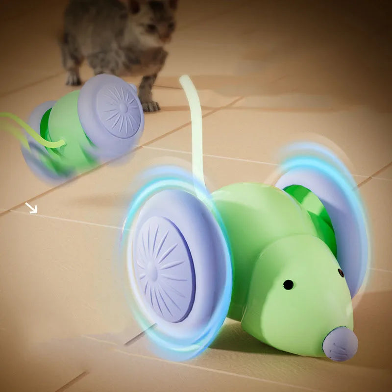 Rechargeable Interactive Mouse Toy with Obstacle Avoidance