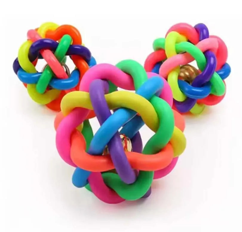 Colorful Interactive Bell Ball Toy for Dogs & Cats