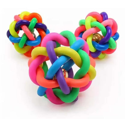 Colorful Interactive Bell Ball Toy for Dogs & Cats