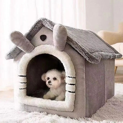 Cozy All-Season House Bed for Small Dogs & Cats