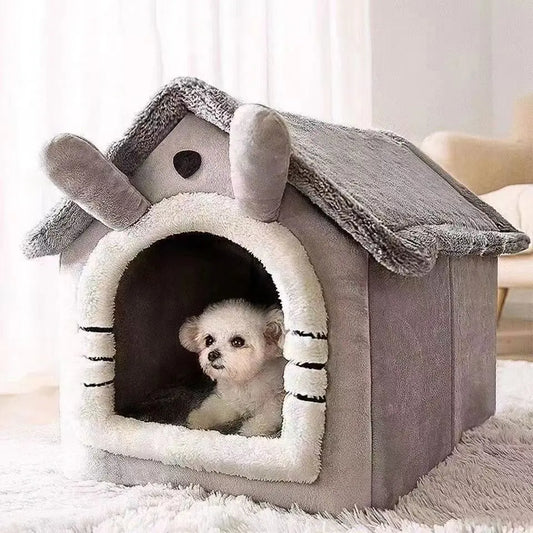 Cozy All-Season House Bed for Small Dogs & Cats