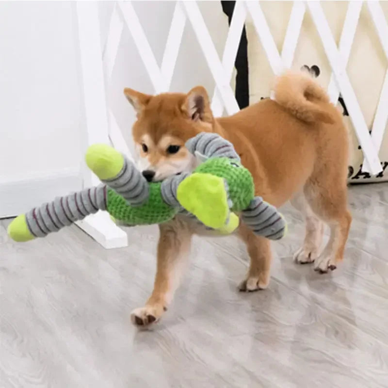 Indestructible Squeaky Plush Chew Toy for Large Dogs