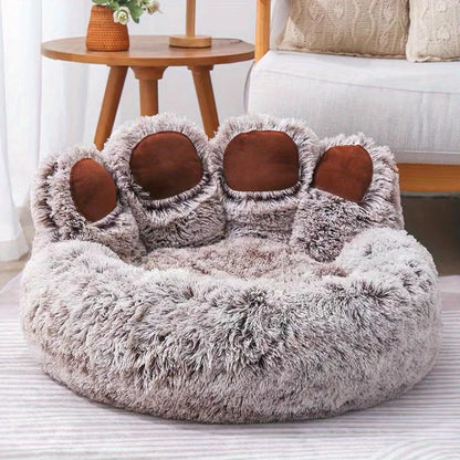 Soft Bear Paw Dog & Cat Bed for Cozy Sleeping