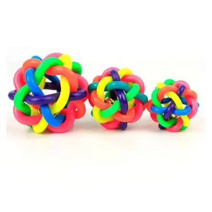 Colorful Interactive Bell Ball Toy for Dogs & Cats