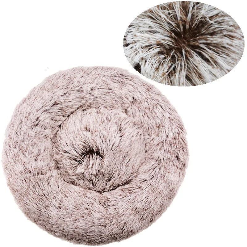 Super Soft Round Dog & Cat Bed for Winter Comfort