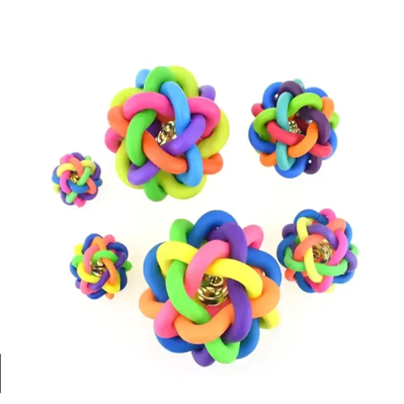 Colorful Interactive Bell Ball Toy for Dogs & Cats
