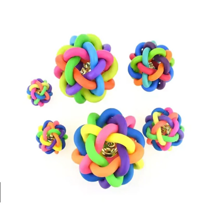 Colorful Interactive Bell Ball Toy for Dogs & Cats