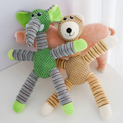 Indestructible Squeaky Plush Chew Toy for Large Dogs