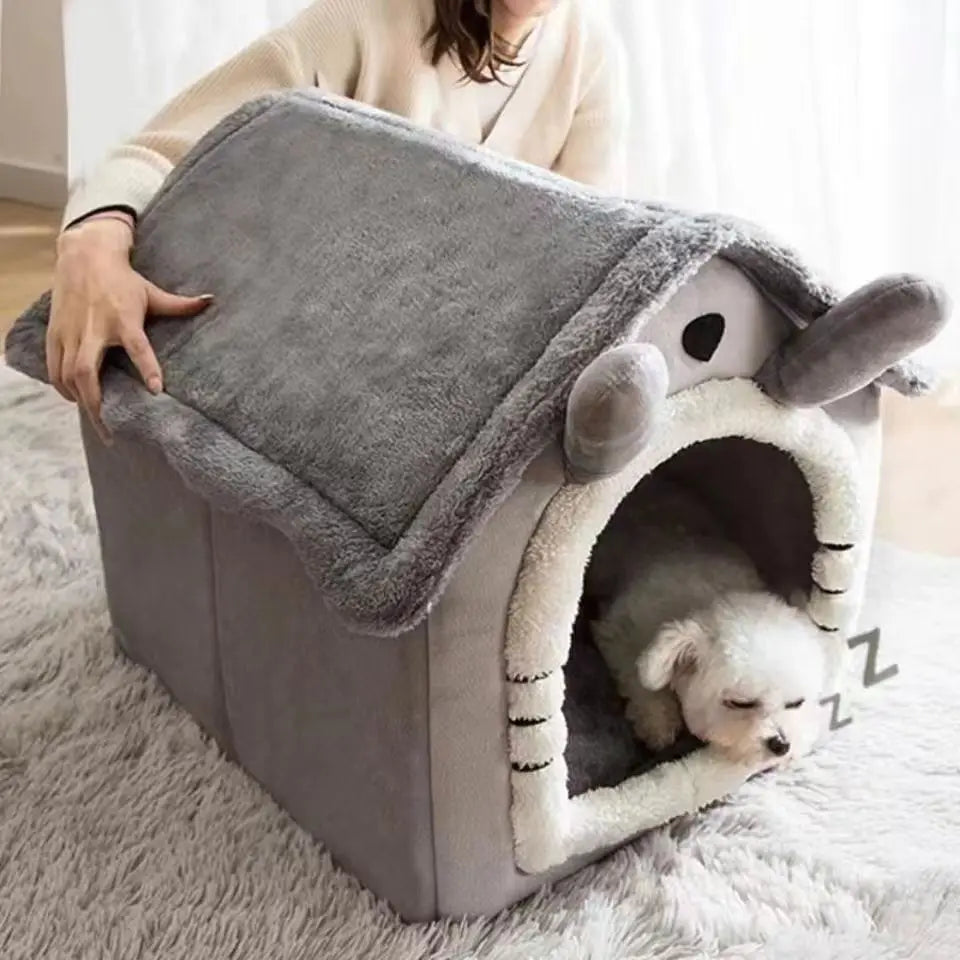 Cozy All-Season House Bed for Small Dogs & Cats