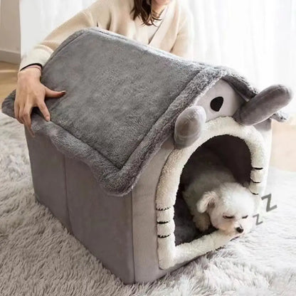 Cozy All-Season House Bed for Small Dogs & Cats