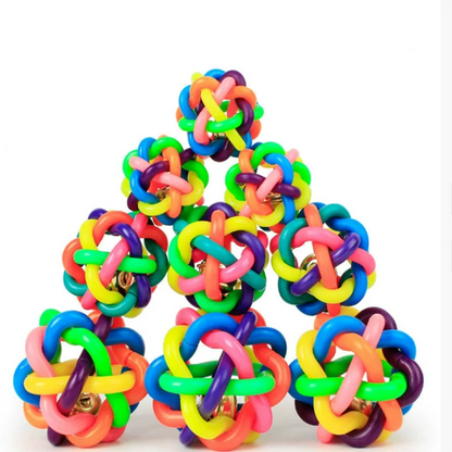 Colorful Interactive Bell Ball Toy for Dogs & Cats