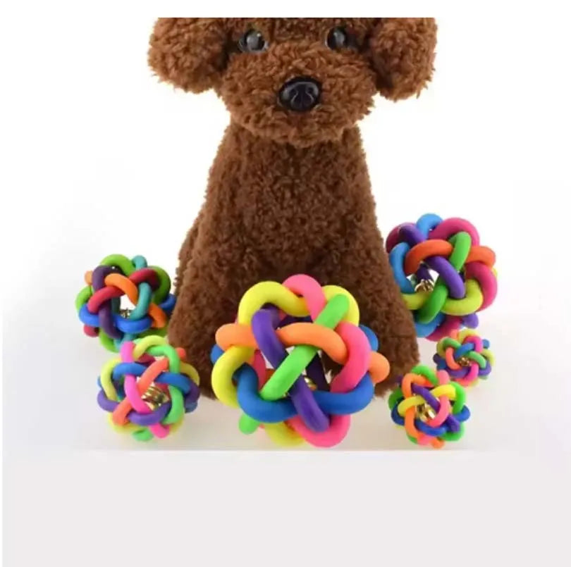 Colorful Interactive Bell Ball Toy for Dogs & Cats