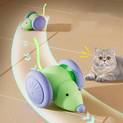 Rechargeable Interactive Mouse Toy with Obstacle Avoidance