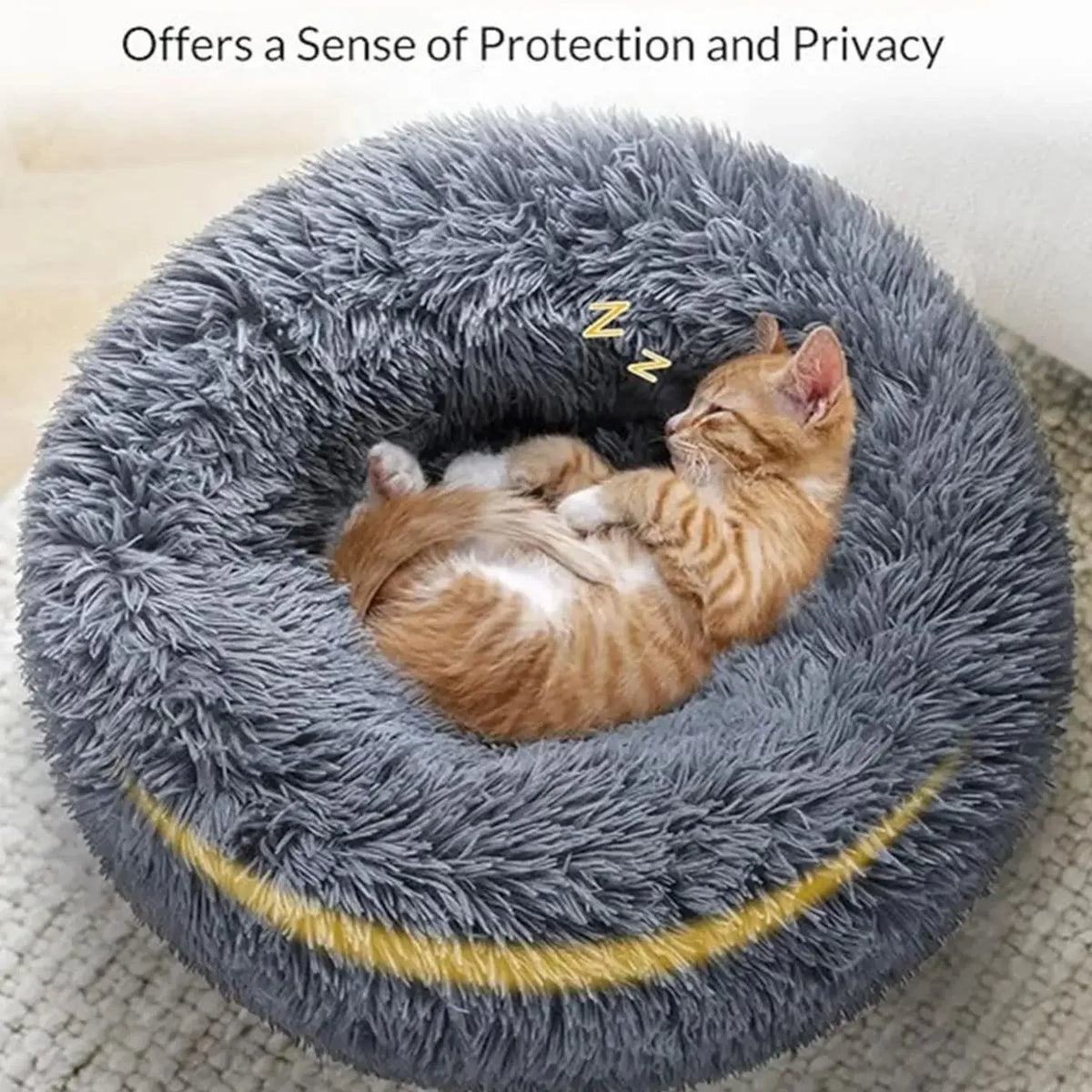 Super Soft Round Dog & Cat Bed for Winter Comfort